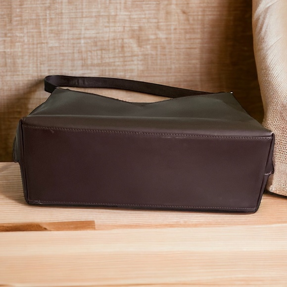 VINTAGE GUCCI TOM FORD ERA CHOCOLATE BROWN SMOOTH LEATHER SHOULDER BAG - Picture 6 of 9